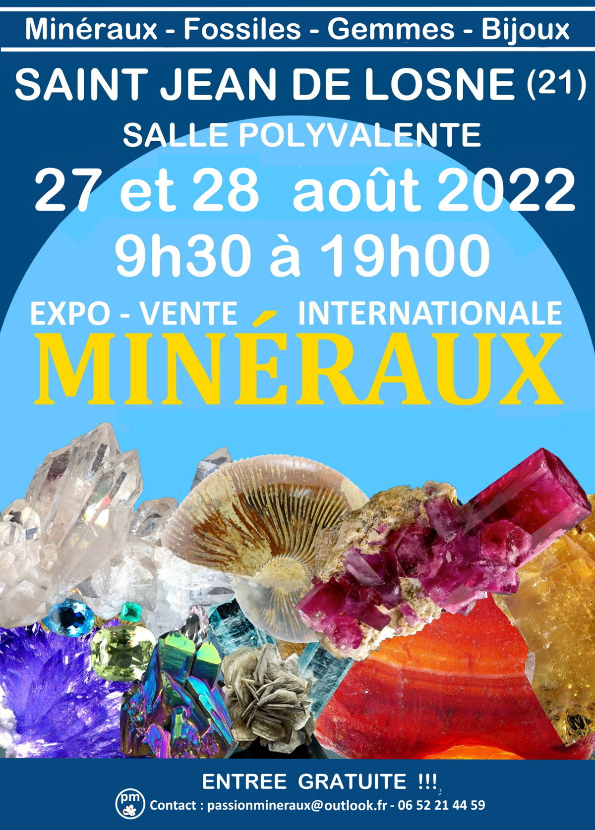 Salon minéraux - fossiles - gemmes et bijoux