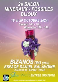 Mineraler, fossiler, designersmycken visar.