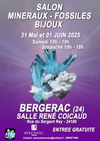 Utställning av mineral-, fossil- och designersmycken.