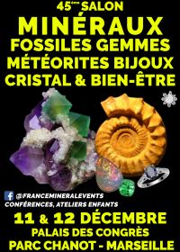 45:e mineralmässan Marseille - Mineraler, fossiler, ädelstenar, smycken, kristall och välbefinnande