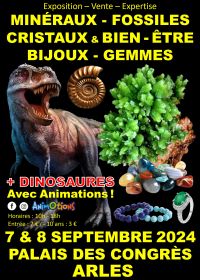 Minerals Fossils Crystals & Wellbeing Show Smycken och ädelstenar + Dinosaurieutställning