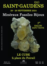 1:a FOSSILMINERALERSMYCKEUTSTÄLLNINGEN i SAINT-GAUDENS