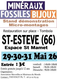 St Estève mineral-, fossil- och smyckesutställning