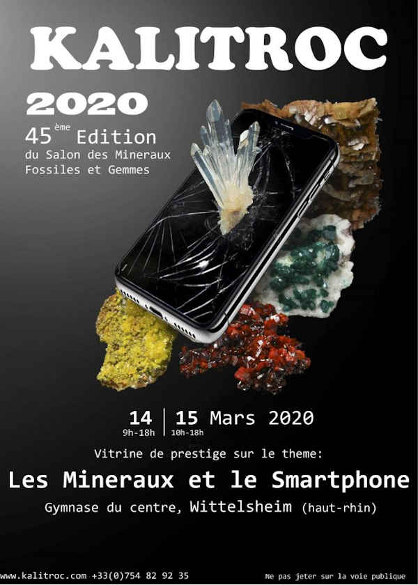 45: e utställning av mineraler, fossiler och ädelstenar