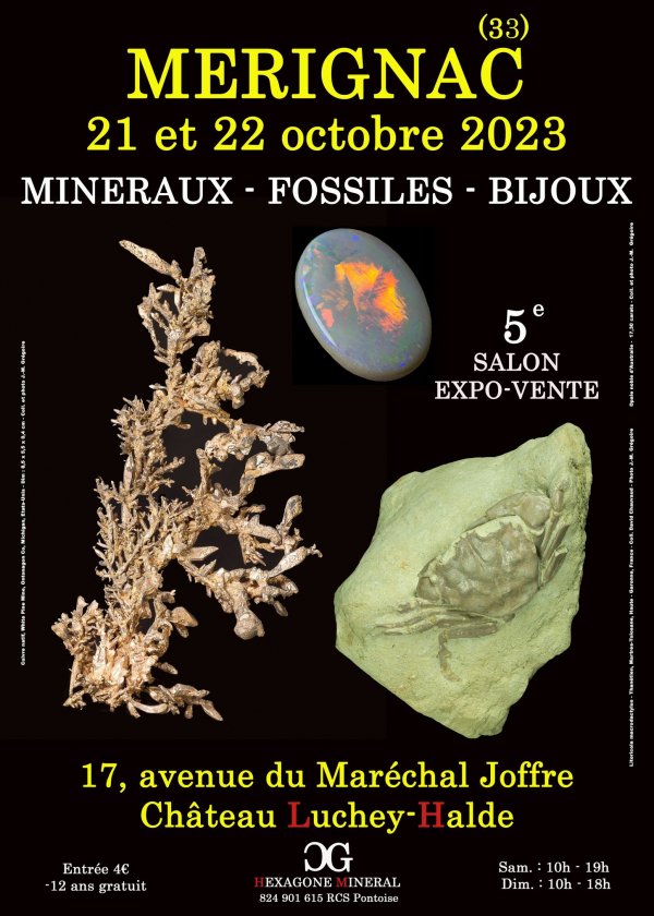 5:e mineralfossila smyckesmässan i MERIGNAC (Gironde)