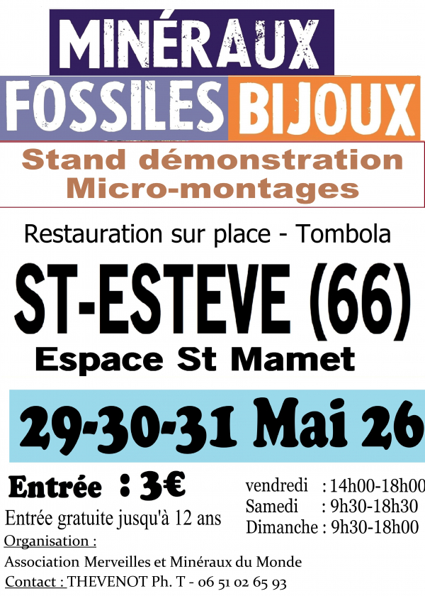 St Estève mineral-, fossil- och smyckesutställning