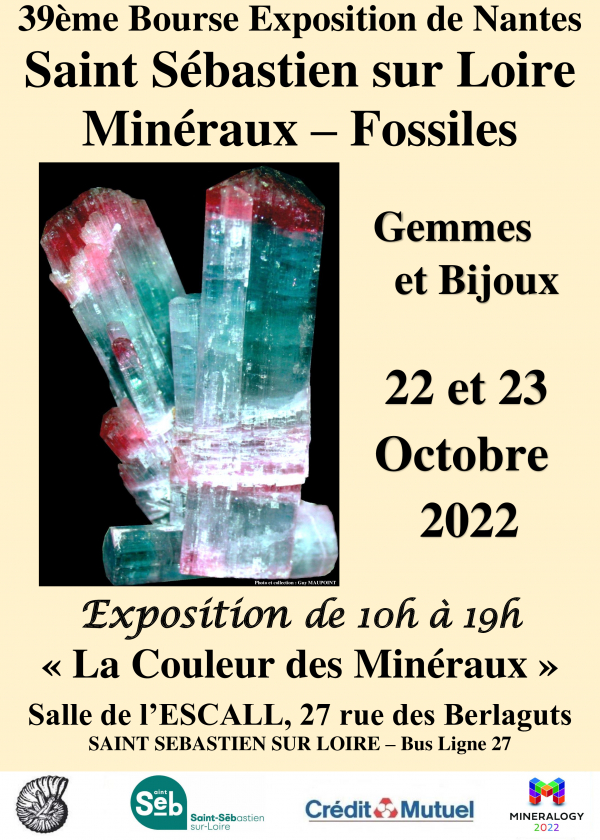 39:e utställning och försäljning av mineraler, fossiler, smycken och snidade stenar