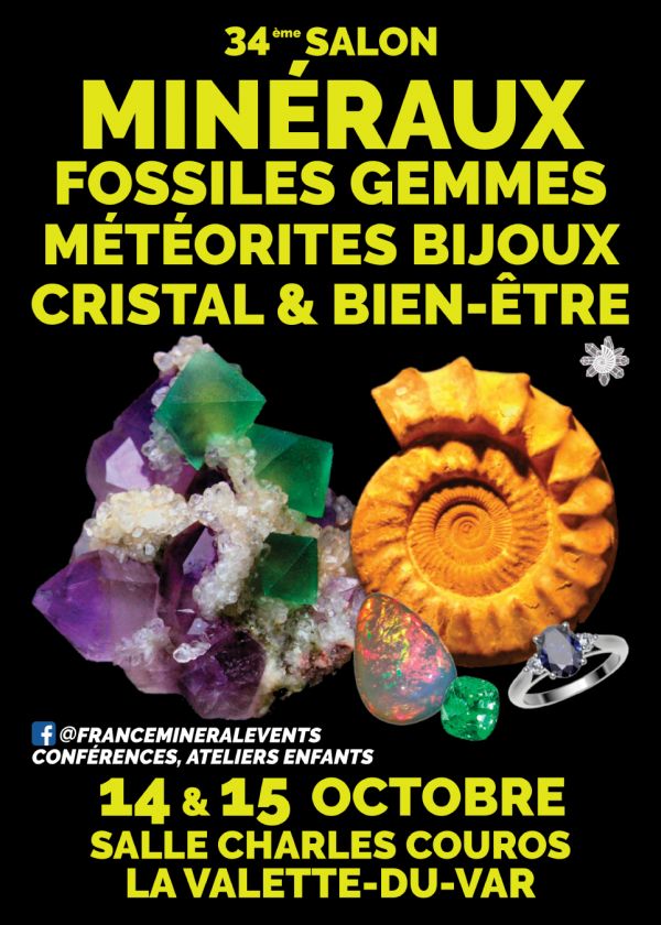 34:e utställningen av mineraler, fossiler, ädelstenar och smycken i Valette-du-Var