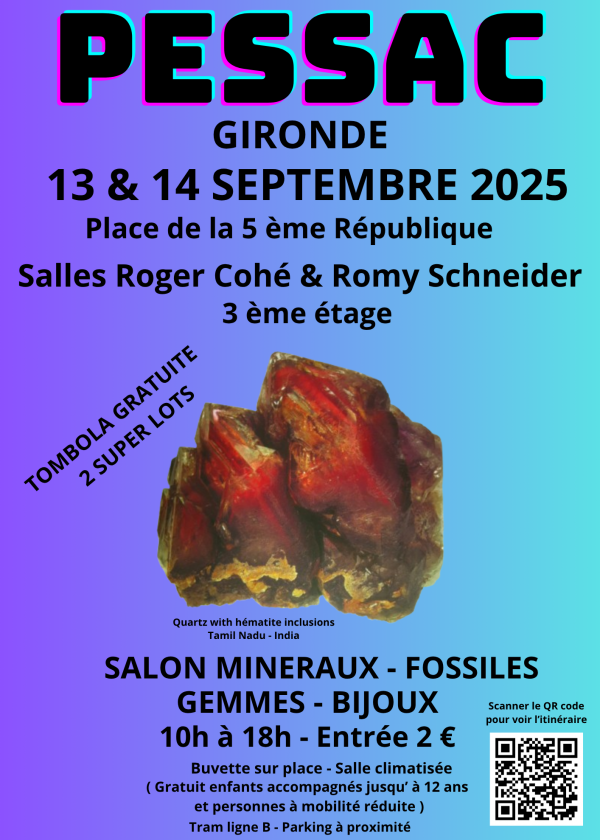 29:E UTSTÄLLNINGEN AV MINERALER, FOSSILERNA OCH ÄDELSTEN I PESSAC 29:E UTSTÄLLNINGEN AV MINERALER, FOSSILERNA OCH ÄDELSTEN I PESSAC