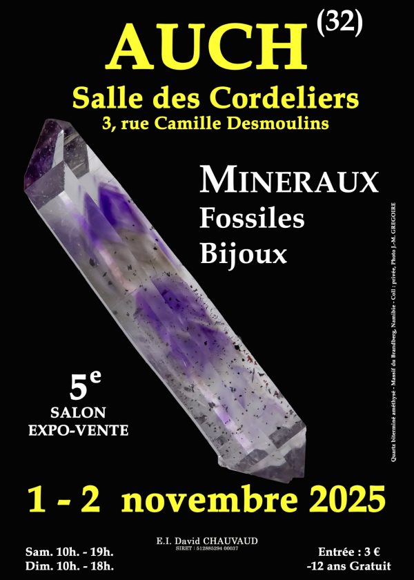 5:e MINERALER OCH FOSSILS SMYCKESUTSTÄLLNINGEN 5:e MINERALER OCH FOSSILS SMYCKESUTSTÄLLNINGEN