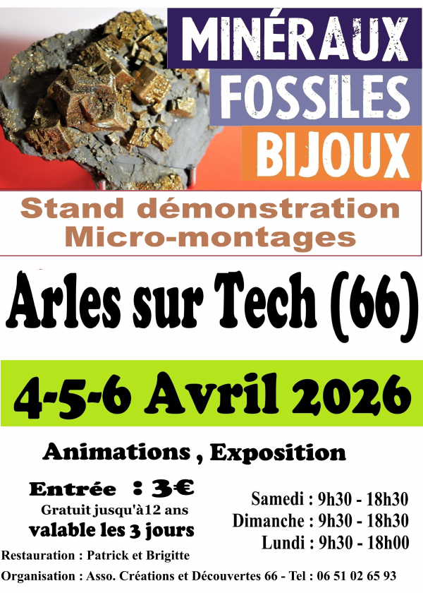 Arles-sur-Tech mineral-, fossil- och smyckesutställning