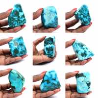 Polerad sten i Kongo Chrysocolla