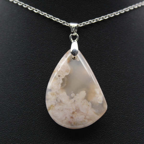 Flower agate drop hänge