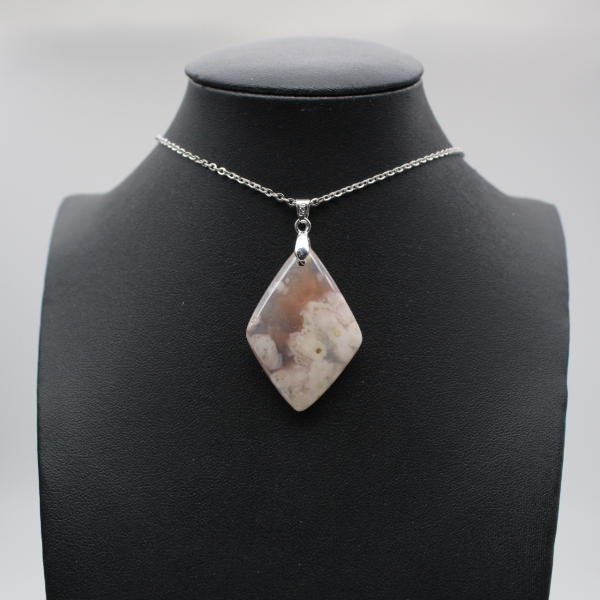 Flower agate drop hänge