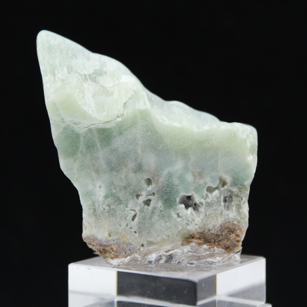 Grön Aragonit skiva för mineralsamling