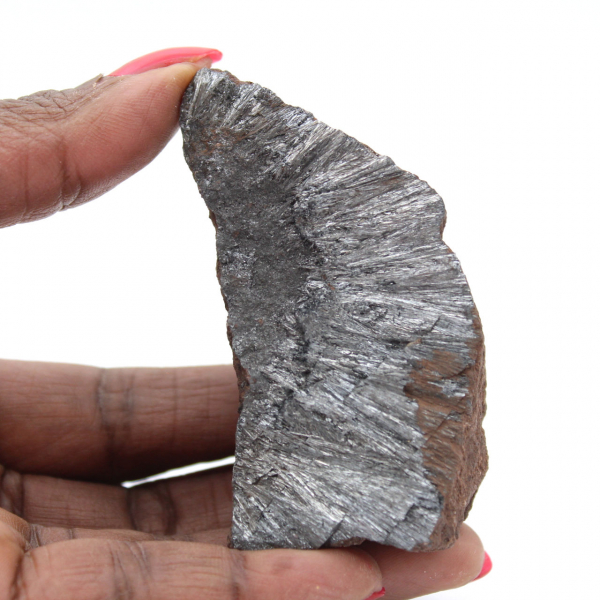 Litet pyrolusitprov, kristallisering Marocko