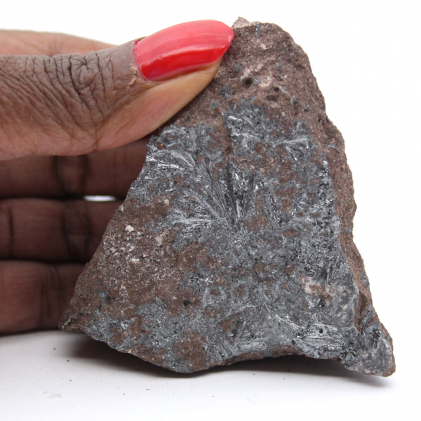 Pyrolusit Marocko, kristallisering av bergfragment