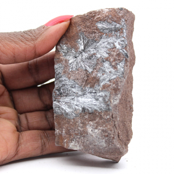 Pyrolusit från Marocko, mineralkristaller för samling