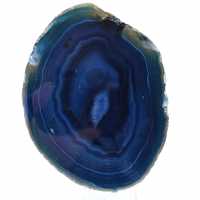 Skiva av mineralblå agat