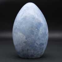 Blå kalcit polerad sten