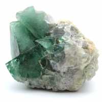 Kristalliserad naturlig grön fluorit