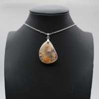 Flower agate drop hänge