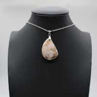 Flower agate drop hänge