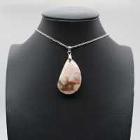 Flower agate drop hänge