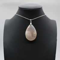Flower agate drop hänge