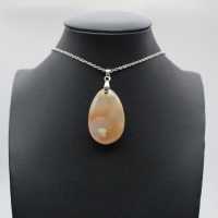 Flower agate drop hänge