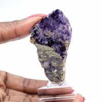 Naturlig Fluorit Pyrit sten unik mineral