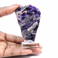 Fluorit Pyrit skiva för mineralsamling