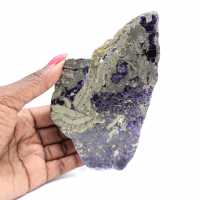 Fluorit Pyrit sten rå mineral för samling