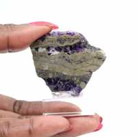 Fluorit Pyrit skiva för mineralsamling