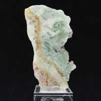 Grön Aragonit skiva för mineralsamling