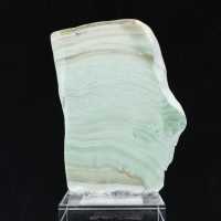 Polerad grön Aragonit skiva kvalitetsrå mineral