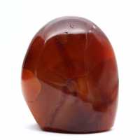 Polerad karneol kompakt ornament - Autentisk mineral Madagaskar (370 g)