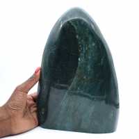 Stor dekorativ sten Polerad grön jaspis, mineral Madagaskar