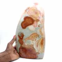 Stor dekorativ polerad jaspissten, naturligt mineral, Madagaskar