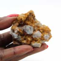 Mycket litet fluoritprov: Gröna kristaller, Marocko Mycket litet fluoritprov: Gröna kristaller, Marocko