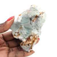 Grön fluorit på matris: Litet samlarobjekt från Marocko