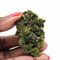 Liten epidot på en lätt matris från Marocko