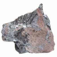 Pyrolusitkristaller på matris, estetiskt prov