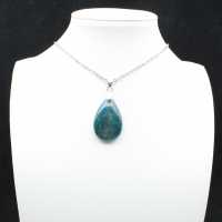 Madagaskar Blå Apatit Hänge - Litet Värdefullt Exemplar