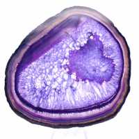 Brasiliansk lila agatplakett: Dekorativt föremål