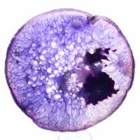 Skiva av massiv brasiliansk agat, nyanser av lila