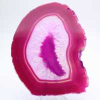 Naturlig rosa färgad agatskiva