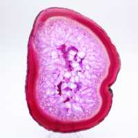 polerad agatskiva, tonad rosa