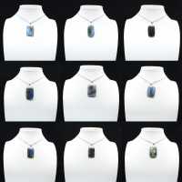 Labradorit rektangulärt hänge