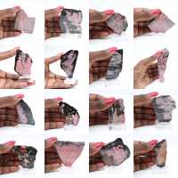 Polerad Rhodonit skiva kvalitetsdekoration